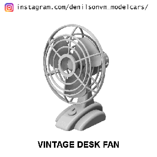 vintage escrivaninha ventilador 1 24 25 diorama 3d print model - Mito3D