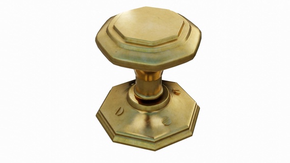 vintage doorknob 3d model door knob brass handle doorhandle stl buy assets architectural models 3d print model - Mito3D