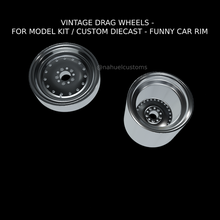 vintage drag wheels - model kit custom diecast funny car rim 3d print model - Mito3D