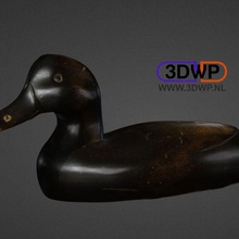 vintage ördek yem 3d tarama sanat hayvan artec tarar kopyaları 3d print model - Mito3D