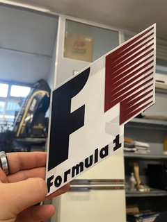 vintage f1 logotipo parede arte Fórmula 1 casa corrida 3d print model - Mito3D