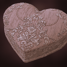 ancien cœur boîte valentines journée cadeau 3d print model - Mito3D
