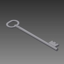 vintage chave fechadura 3d print model - Mito3D