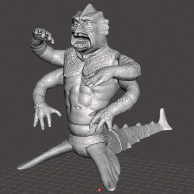 vintage mattel choque of titãs kraken criatura partes jogos açao figuras brinquedos 3d print model - Mito3D