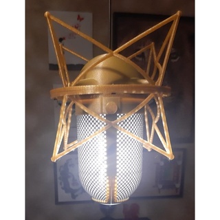 vintage microphone hanging lamp light led 3d print model - Mito3D