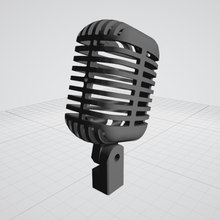 Vintage microfono alloggi design 3d print model - Mito3D