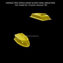 vintage pro stock hood scoop cowl induction - model kit custom diecast rc drag racing revell amt fox body plastic 3d print model - Mito3D