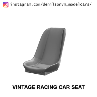 vintage racing car seat 1 24 scale 1 24 seat car seat banco vintage racing racing seat  3d print model - Mito3D