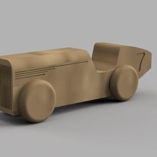 Jahrgang Rennen Wagen voxelabcultscar Spielzeug 3d print model - Mito3D