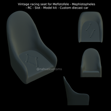 vintage racing seat mefistofele - mephistopheles rc slot model kit custom diecast car fiat 3d print model - Mito3D