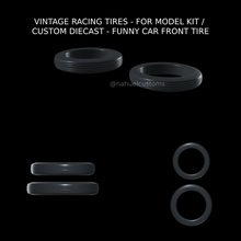 vintage racing tires - model kit custom diecast funny car tire 3d print model - Mito3D