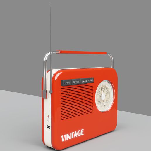 vintage rádio 3D print model - Mito3D