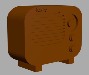 vintage radio model vintage radio radio old radio decor radio prop radio diorama radio  3d print model - Mito3D