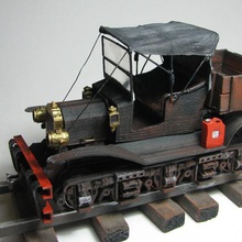 vintage railcar - 36mm gauge game car model locomotive diesel-punk train miniature railway 3d print model - Mito3D