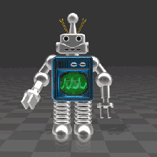 vintage roboter game toy 3d print model - Mito3D