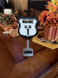 vintage route 1 maine sign one 3d print model - Mito3D