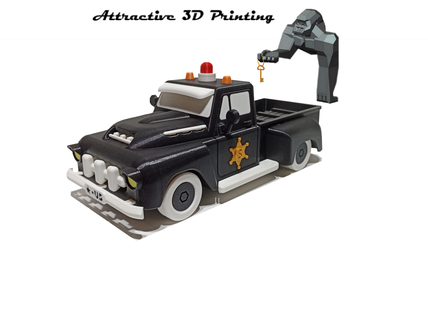 Jahrgang Sheriff's abholen pick up Wagen ehemalige Design Dekoration Spielzeug Sammlung 3d print model - Mito3D