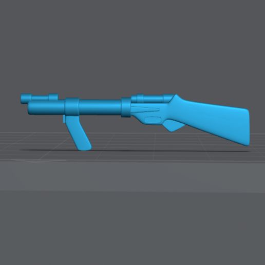 vintage star wars kenner bossk rifle 3D print model - Mito3D