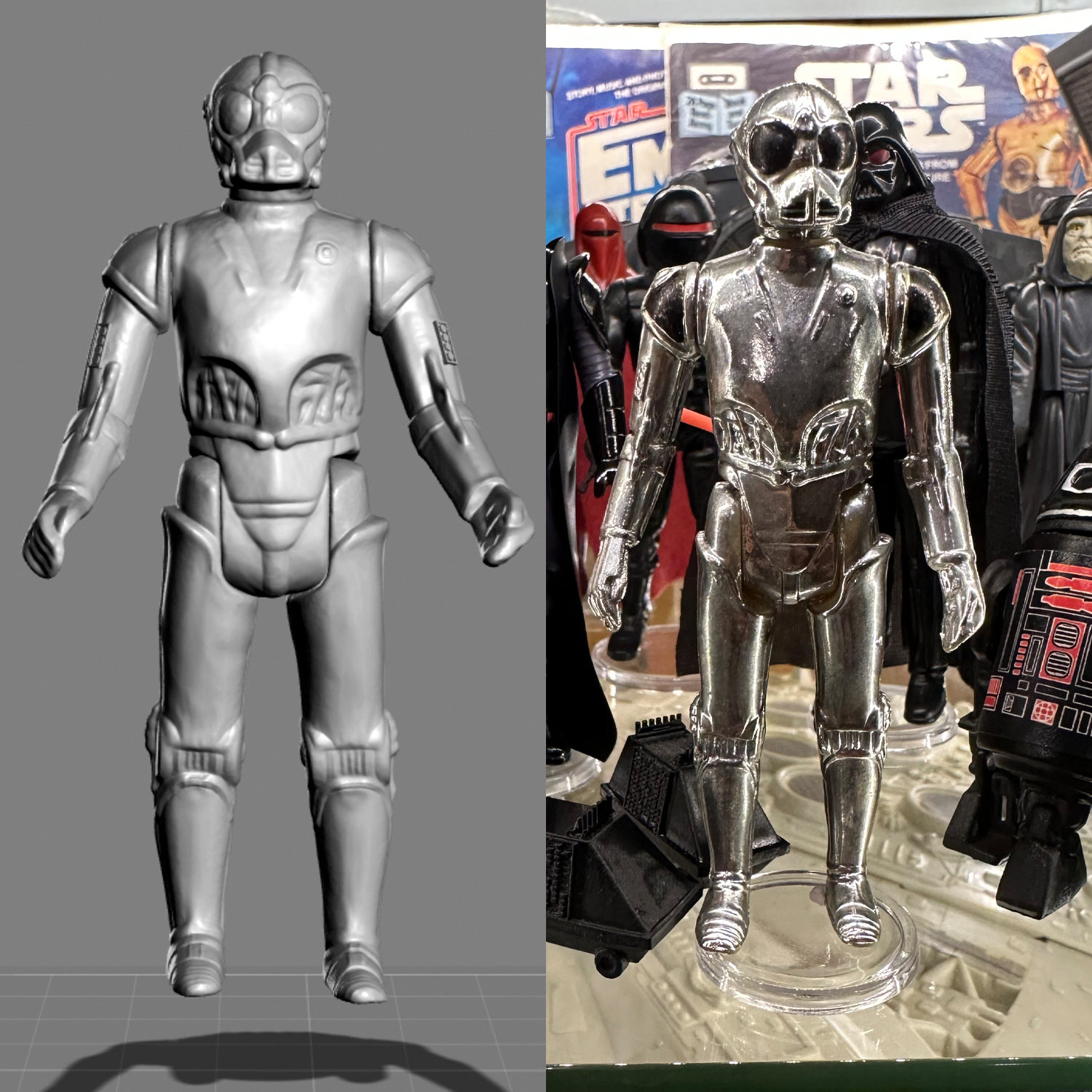 Vintage stella guerre kenner Morte droide azione figura giocattolo figure modello 3D print model - Mito3D