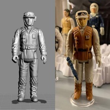 Clásico estrella guerras Kenner hoth rebelde soldado acción figura 3d print model - Mito3D
