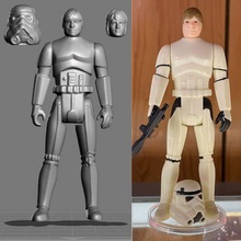 ancien étoile guerres Kenner Luke stormtrooper action figure 3d print model - Mito3D
