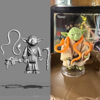 ancien étoile guerres Kenner yoda action figure jouet figures modèle 3d print model - Mito3D