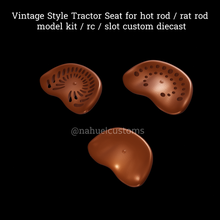 vintage style tractor seat hot rod rat model kit rc slot custom diecast 3d print model - Mito3D