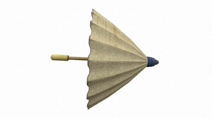 vintage umbrella rain fashion accessories 3d print model - Mito3D