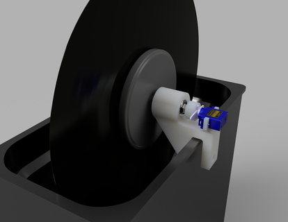 vinil diskler ultrasonik tank viniller kayıt disk temizleyici temizlik ultrason 3d print model - Mito3D
