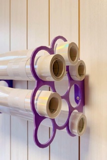 vinyl holder wall mount cardboard rolls porta roll organizer 3d print model - Mito3D