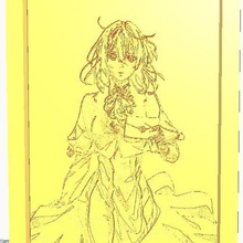 Violeta Evergarden litofano anime personaje decoración 3d print model - Mito3D