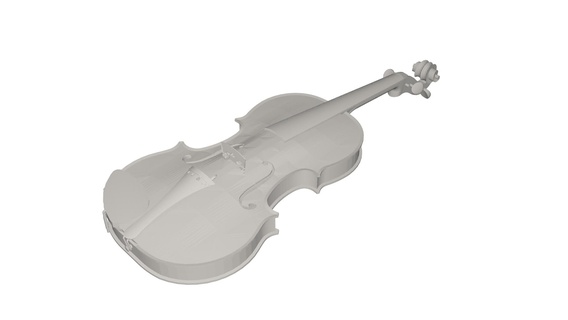 violin Game music instrument wood song 3d game ready print classic 3d print model - Mito3D