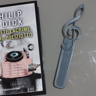 violin bookmark key music musical note book sergio inglese 3d print model - Mito3D
