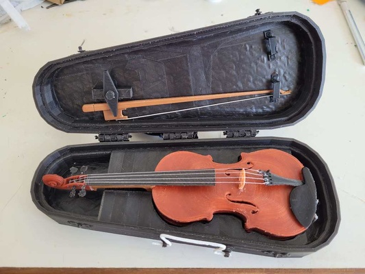 violin case or viola cello game musical instrument music audio listening 3d print model - Mito3D