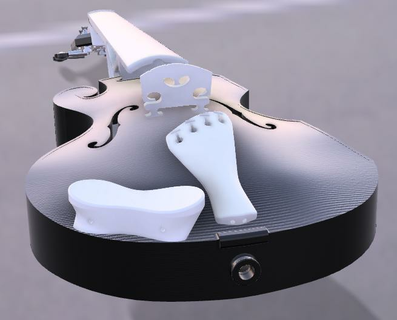 violin chinrest shoulder rest chin fiddle 3d print model - Mito3D