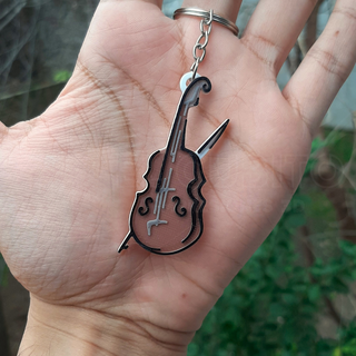 violin fiddle keychain key chain music classic instruments 3d print model - Mito3D