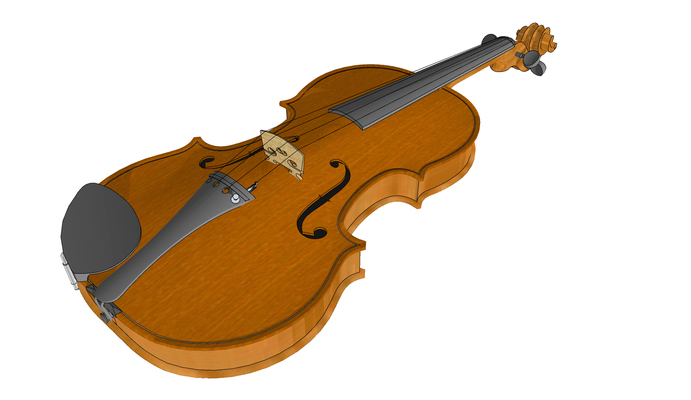 violin guitar double bass music orchestra theater banjo sheet instrument gadget 3d print model - Mito3D