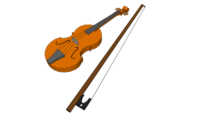violino violão duplo graves música orquestra teatro banjo folha instrumento gb gadget 3d print model - Mito3D