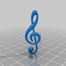 violin noten music round smooth jewelry 3d print model - Mito3D