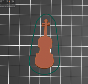 violon silhouette gadget musique musicien altiste violoniste instrument instrumental classique edimdesign 3d print model - Mito3D