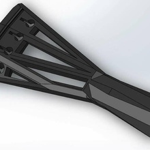 violin tailpiece lightweight 4 4 size violin tailpiece tail piece 4/4 full size 3d print model - Mito3D