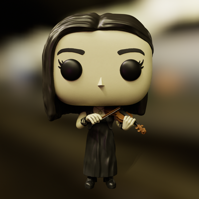 violinista arte funko pop funko3d axos axos3d violín mujer instrumento orquesta vestir 3d print model - Mito3D