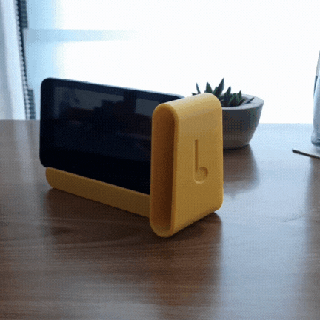 virga phonestand right phone sound amplifier office music homework 3d print model - Mito3D