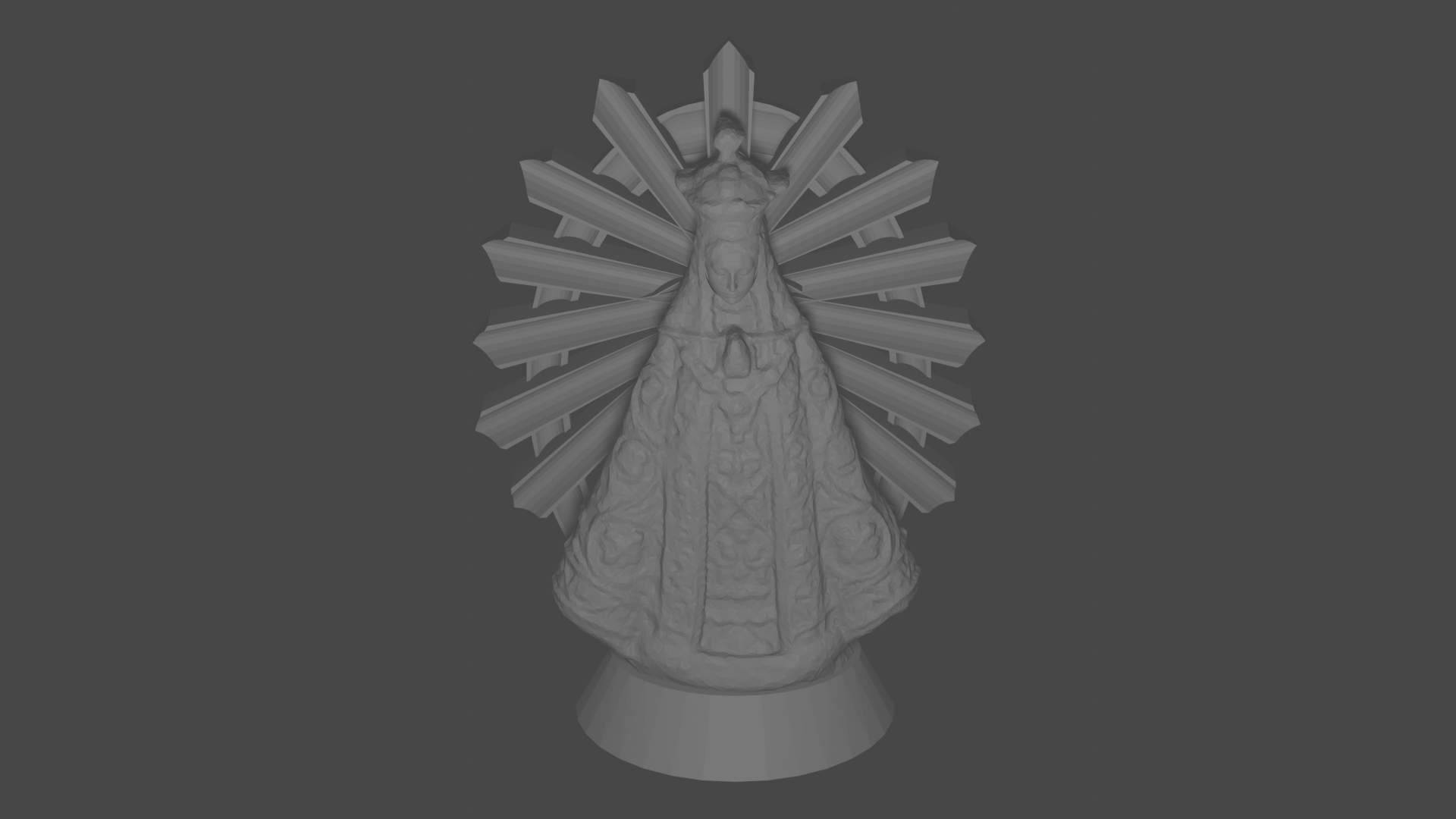 virgen lujan nuevo rosto virgem maria papai noel jesus religioso 3D print model - Mito3D