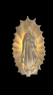 Virgen guadalupe joyería joya religión religioso cifras Iglesia María aplicación religiosa ornamento ornamentación collares pendientes 3d print model - Mito3D