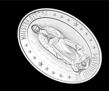 Virgen guadalupe medalla fe esperanza proteccion adivinar intercesión milagros religioso símbolo mexicano tradicion catolicismo 3d print model - Mito3D