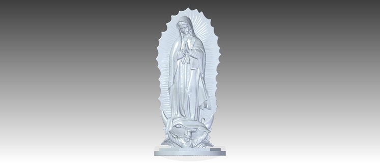 virgem guadalupe virgem maria guadalupe México mãe morena 3d print model - Mito3D