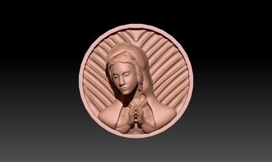 virgin mary Jewelry necklace 3d print model - Mito3D