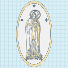 vierge Marie icône mère Dieu Dame Fatima miracle médaillon Christian cadeau spirituel mur art décor porte clés 3d print model - Mito3D