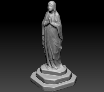 virgem Maria senhora Lourdes 3d print model - Mito3D